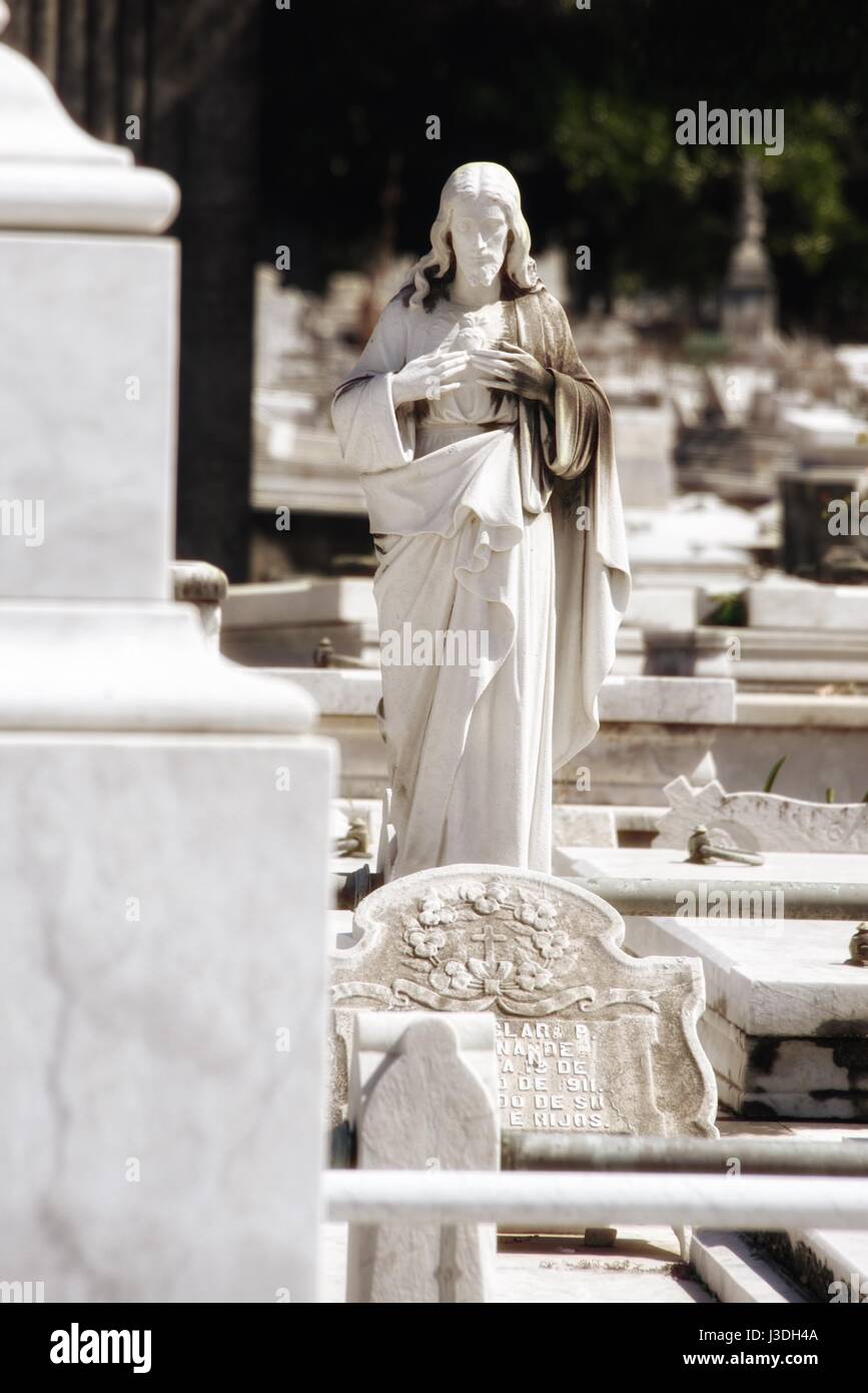 Der Doppelpunkt Friedhof oder der Cementerio de Cristóbal Colón wurde 1876 im Stadtteil Vedado Havanna Kuba gegründet. Stockfoto