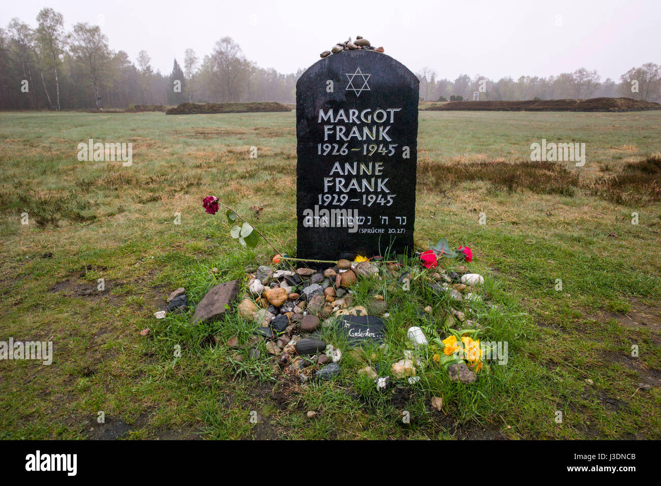 Das Grab von Anne Frank Stockfoto