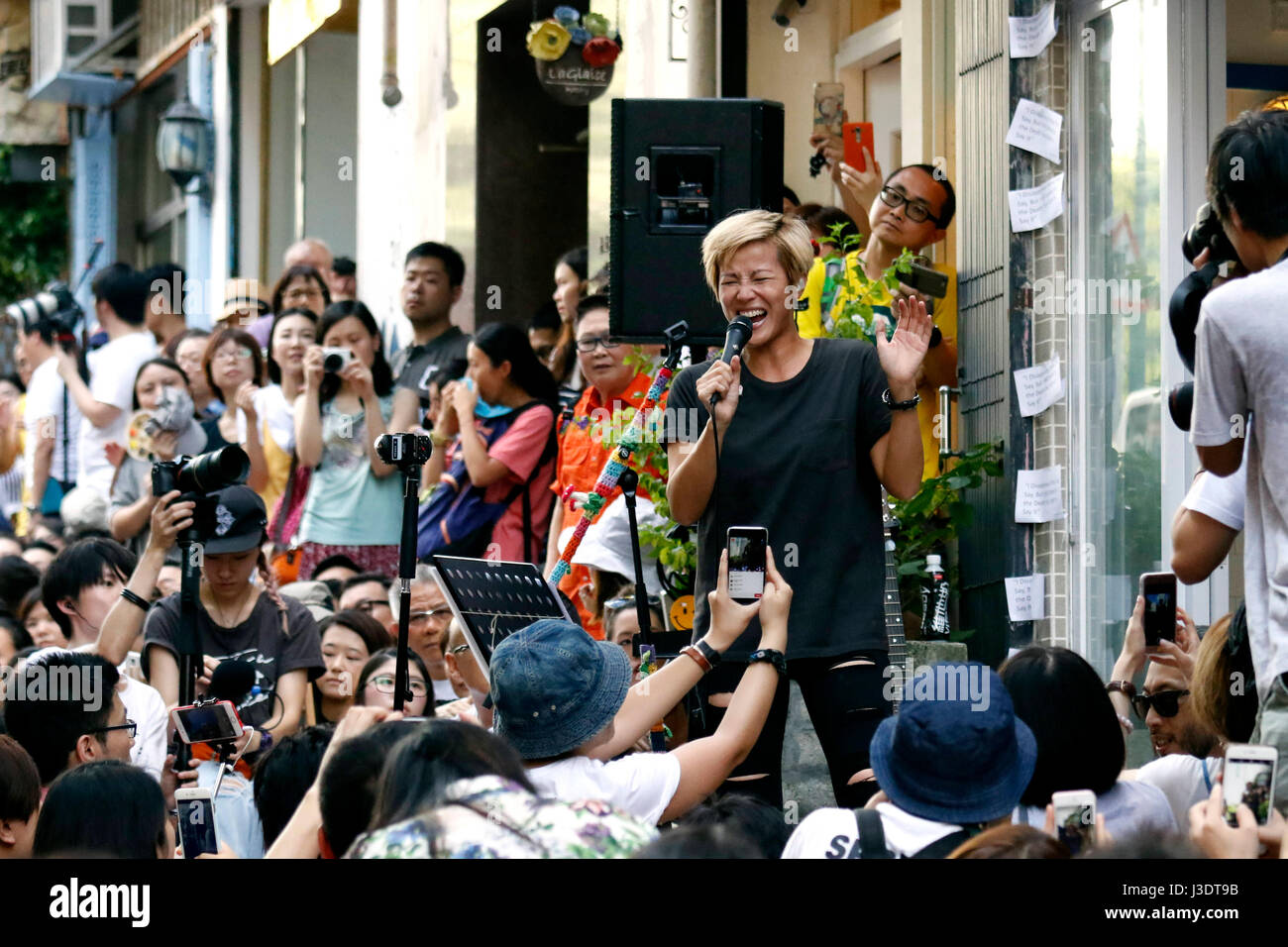 Denis Ho (HoCC) Konzert in Hongkong, 2016 Stockfoto