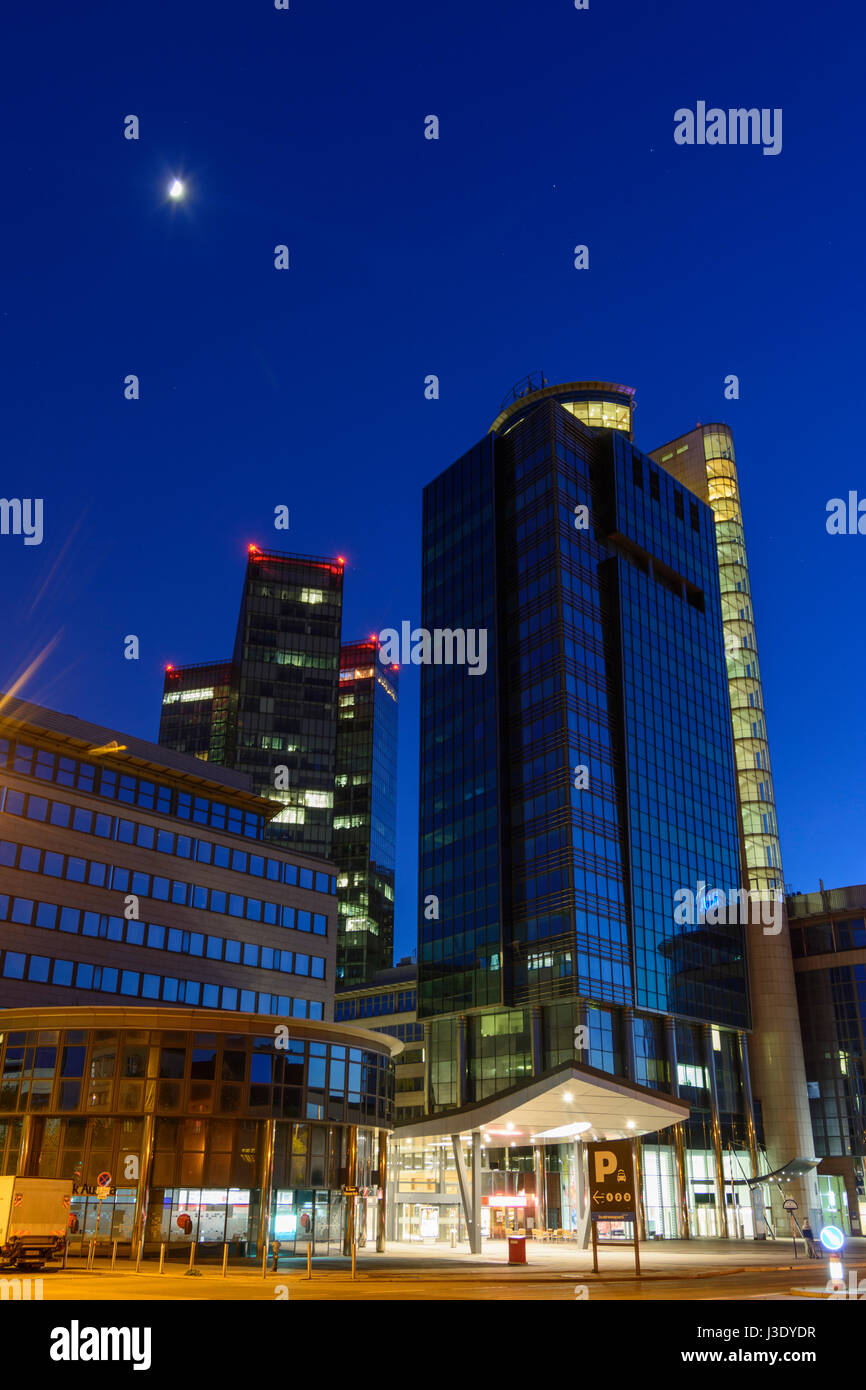 Wienerberg City: Business Park Tower, Vienna Twin Tower, Wien, Wien, 10. Favoriten, Wien, Österreich Stockfoto Wienerberg City: Business Park Tower, Vienna Twin Tower, Wien, Wien, 10. Favoriten, Wien, Österreich Stockfoto