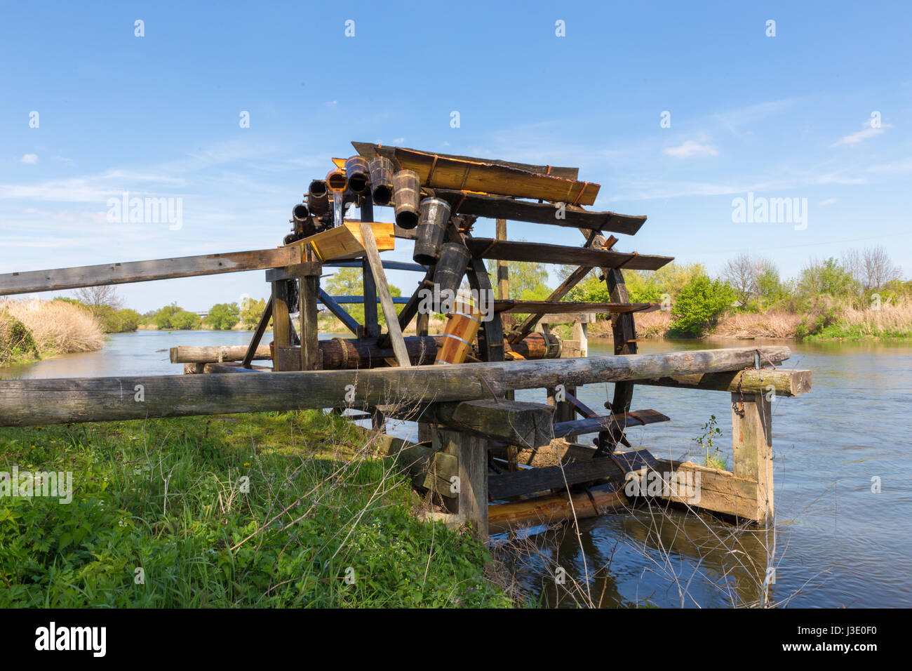 historischen Bewässerung Rad in Deutschland Stockfoto