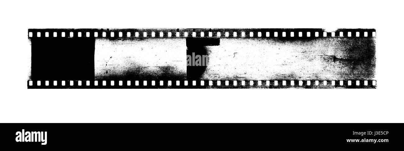 Filmstreifen alte Kamera mit Staub und Kratzern Stockfoto