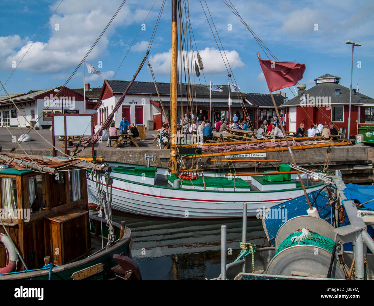 Der Fischereihafen von Gilleleje, Dänemark. Stockfoto