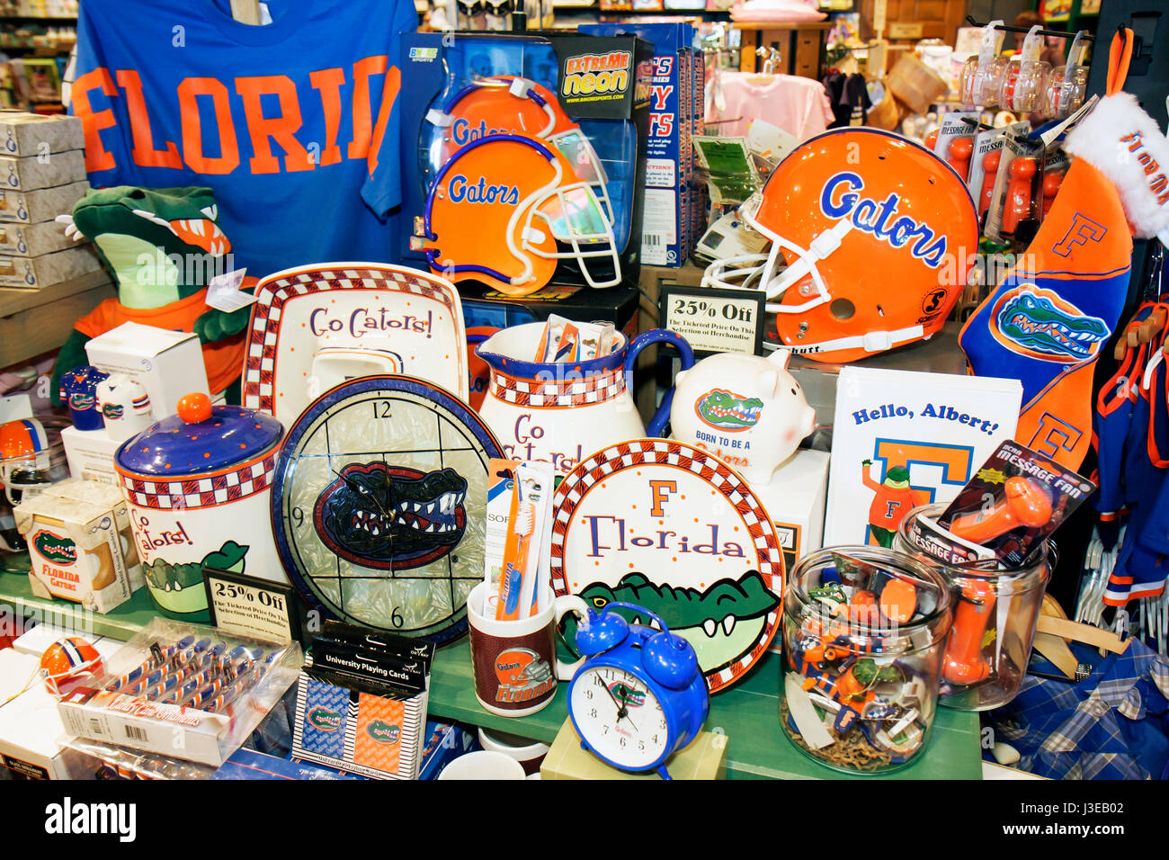 Miami Florida, Homestead, Cracker Barrel Restaurant & Old Country Store, Kette, Unternehmen, Nostalgie, Ausstellungsverkauf Gators, lokale Sportmannschaften, Erinnerungsstücke, Geschenk Stockfoto