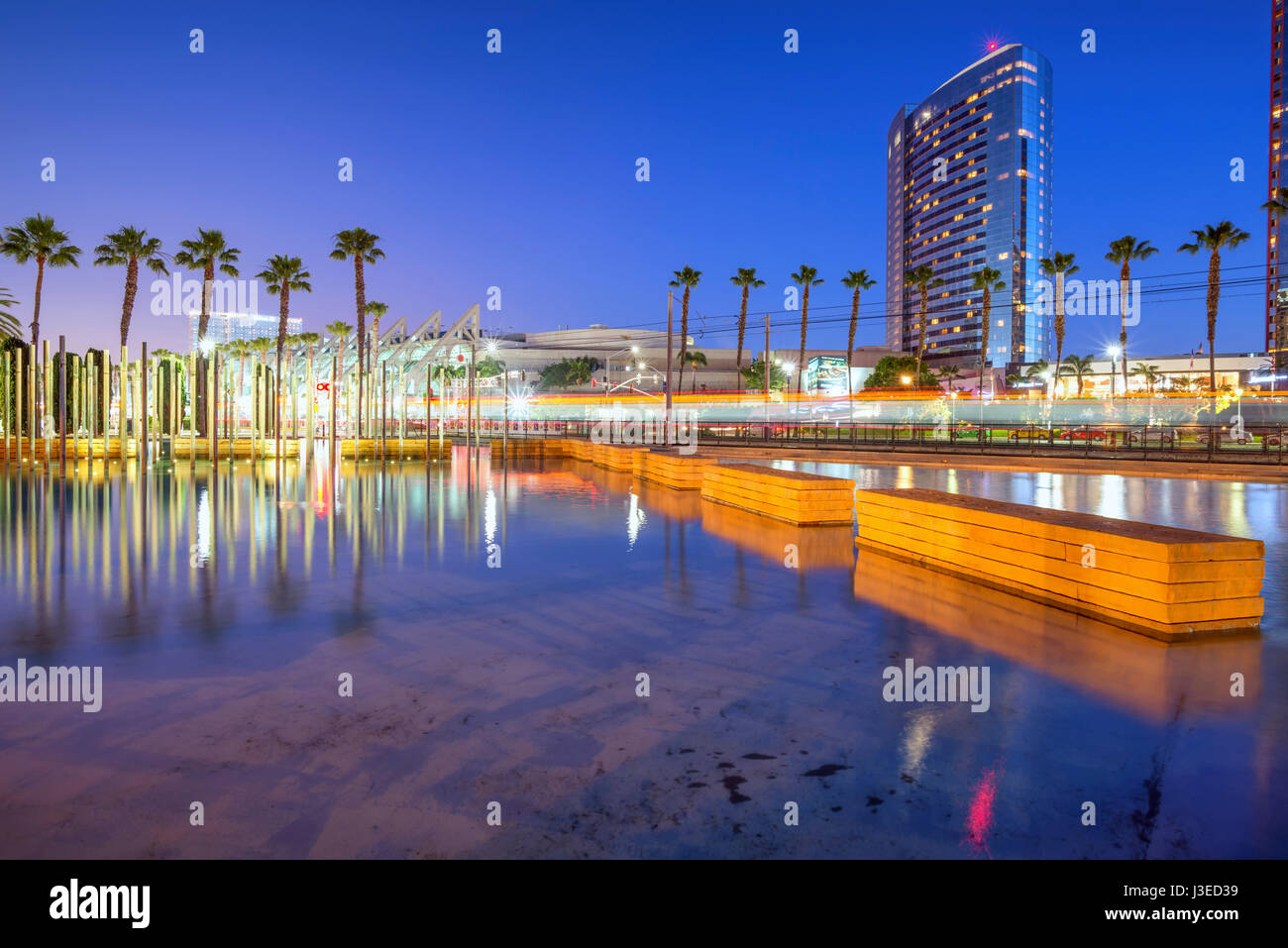 Die Innenstadt von San Diego in der Nacht, Stadtbild. San Diego, Kalifornien, USA. Stockfoto