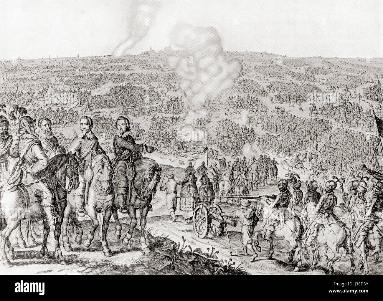 Die erste Schlacht von Leipzig, auch bekannt als die zweite Schlacht von Breitenfeld, 1642 während des Dreißigjährigen Krieges. Aus Hutchinsons Geschichte der Nationen, veröffentlicht 1915. Stockfoto