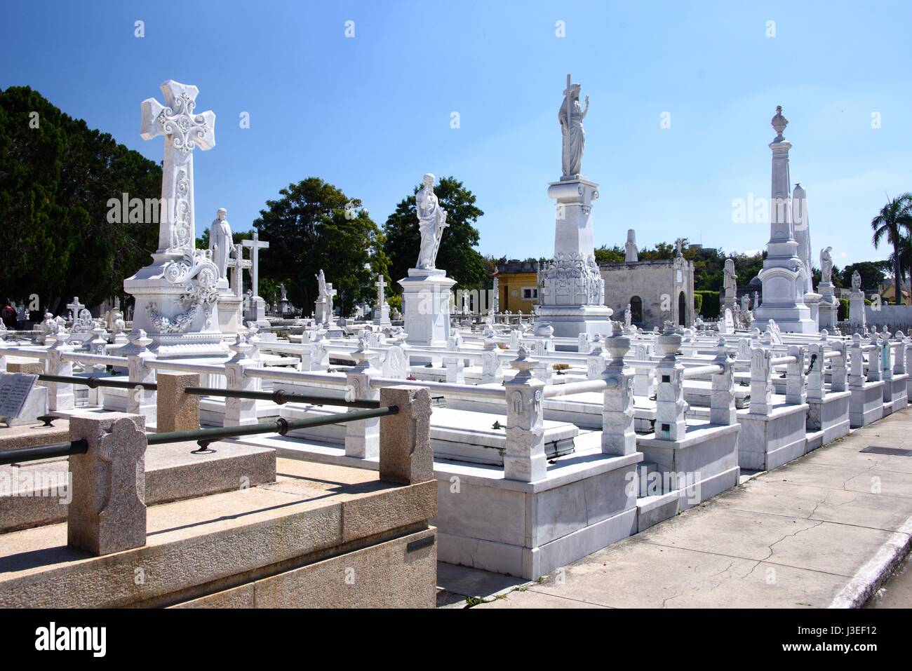 Der Doppelpunkt Friedhof oder der Cementerio de Cristóbal Colón wurde 1876 im Stadtteil Vedado Havanna Kuba gegründet. Stockfoto