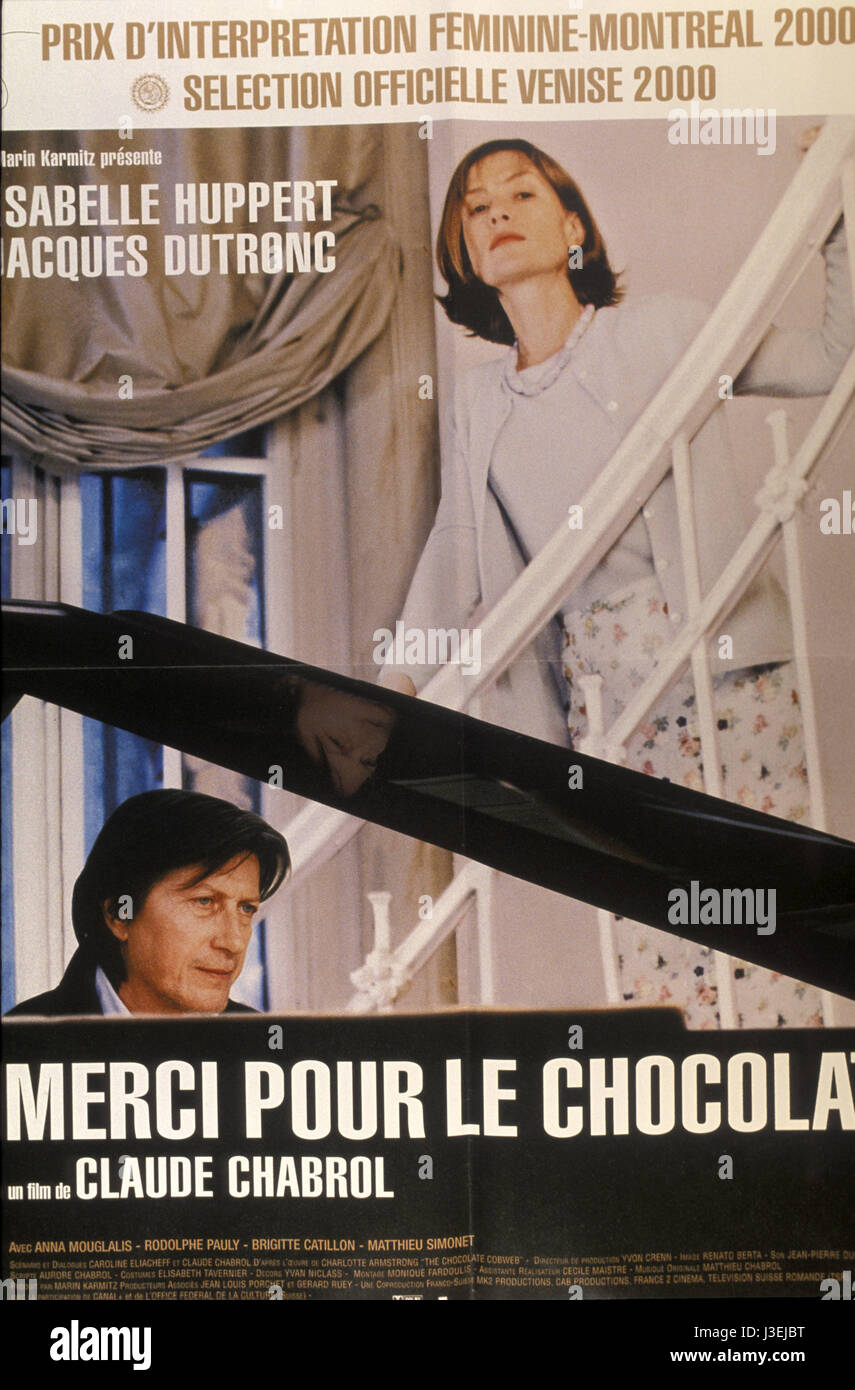 Merci pour le Chocolat Jahr: 2000 Frankreich Affiche Plakat Regie: Claude Chabrol Stockfoto