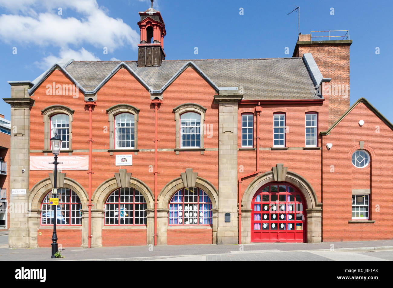 Die alte Feuerwache Kinder Kindergarten Dayus Platz in Birminghams Jewellery Quarter Stockfoto