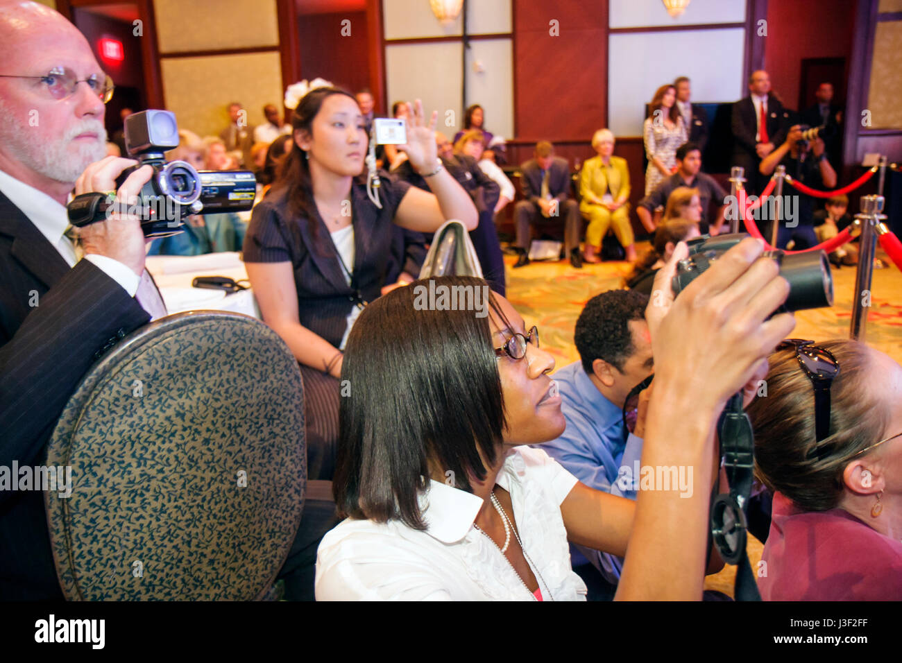 Miami Florida, InterContinental, Hotelhotels in Motel Motels, Konferenz der Bürgermeister der Vereinigten Staaten, City Livability Lunch, Medien, Black Blacks AF Stockfoto