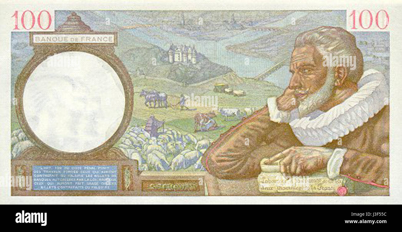 Frankreich 100 Franken 1941 2 Stockfoto