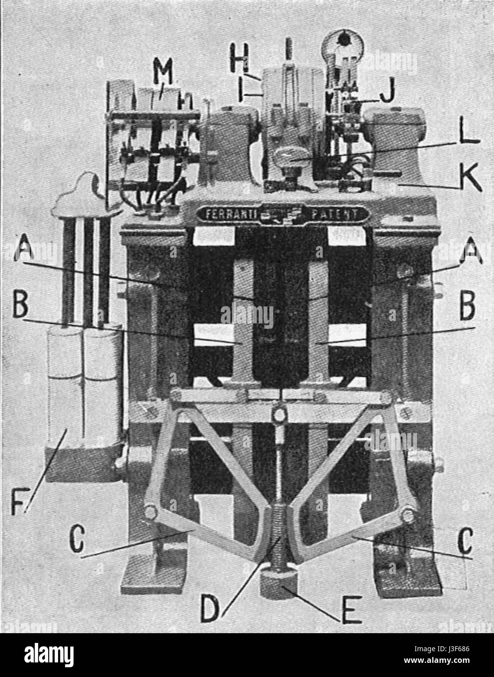 Ferranti synchroner Gleichrichter, gekennzeichnet (Rankin Kennedy, Elektroinstallationen, Bd. II, 1909) Stockfoto