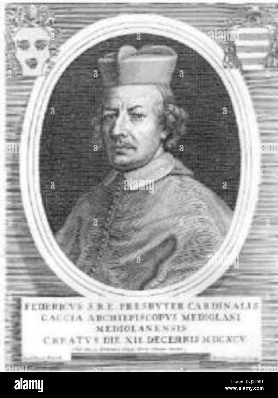 Federico Caccia war ein italienischer Maler, der für seine religiösen und mythologischen Themen bekannt war. Seine Werke zeichnen sich durch dramatische Kompositionen und eine reiche Farbpalette aus, die den barocken künstlerischen Stil widerspiegelt. Stockfoto
