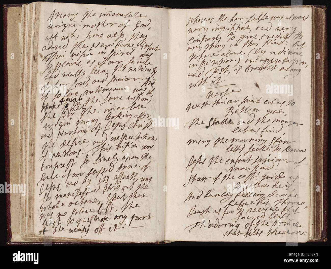 Flickr Beinecke Flickr Labor eine Kürzung des Lebens der Heiligen Anna von Jesus, Schooler und Begleiter des St. Teresia Jesu, des Heiligen Ordens unserer lieben Frau vom Berge Karmel, (1693). (2) Stockfoto