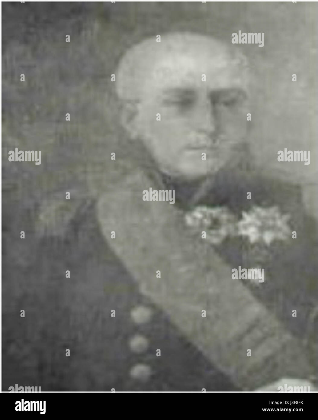 General Bonardi de St Sulpice war ein französischer Offizier, der für seine Rolle im Militär während der Französischen Unabhängigkeitskriege und der Napoleonischen Ära bekannt war. Stockfoto