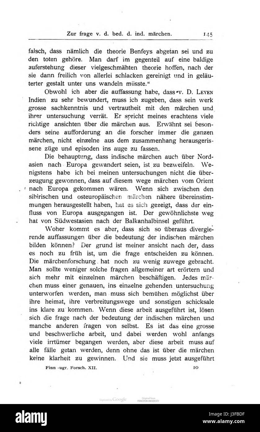 „Finnisch-ugrische Forschungen“ ist ein wissenschaftliches Werk, das sich mit ugrischen und Finno-ugrischen Sprachen und Kulturen befasst. Band 12, Ausgabe 145, befasst sich mit spezifischen Aspekten dieser Sprach- und Kulturstudien. Stockfoto