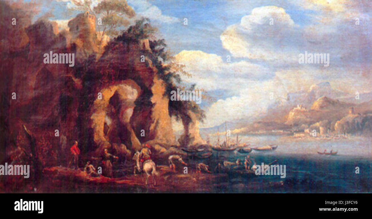 Gaetano Martoriello Paesaggio Con Abbildung Stockfoto