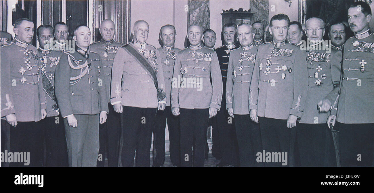 Generalstab der ungarischen königlichen Armee 1944 Stockfoto