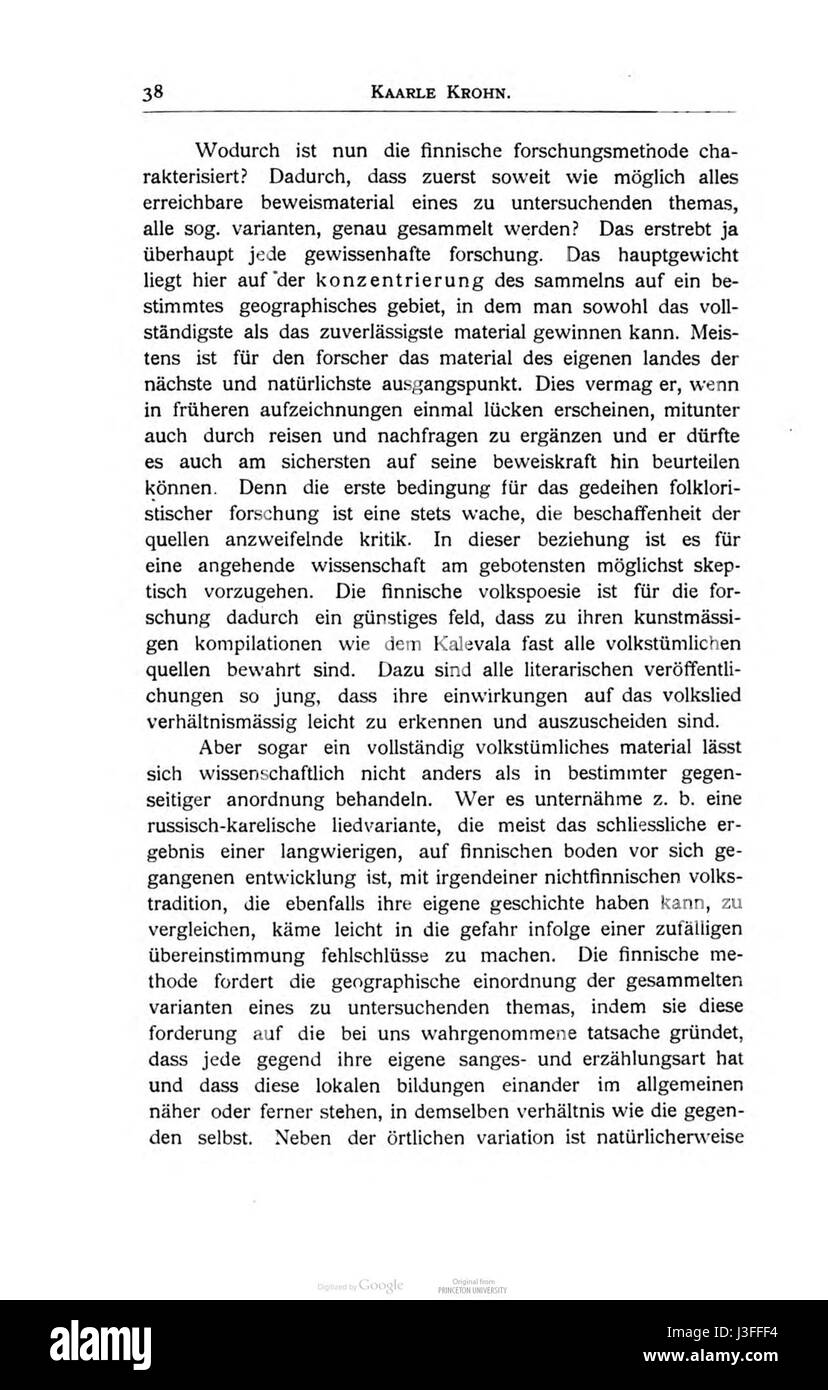 Noch Ugrische Forschungen 10 038 Stockfoto