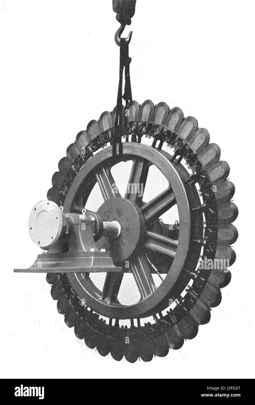 Ferranti Kupfer Lichtmaschine Anker (Rankin Kennedy, Elektroinstallationen, Bd. III, 1903) Stockfoto