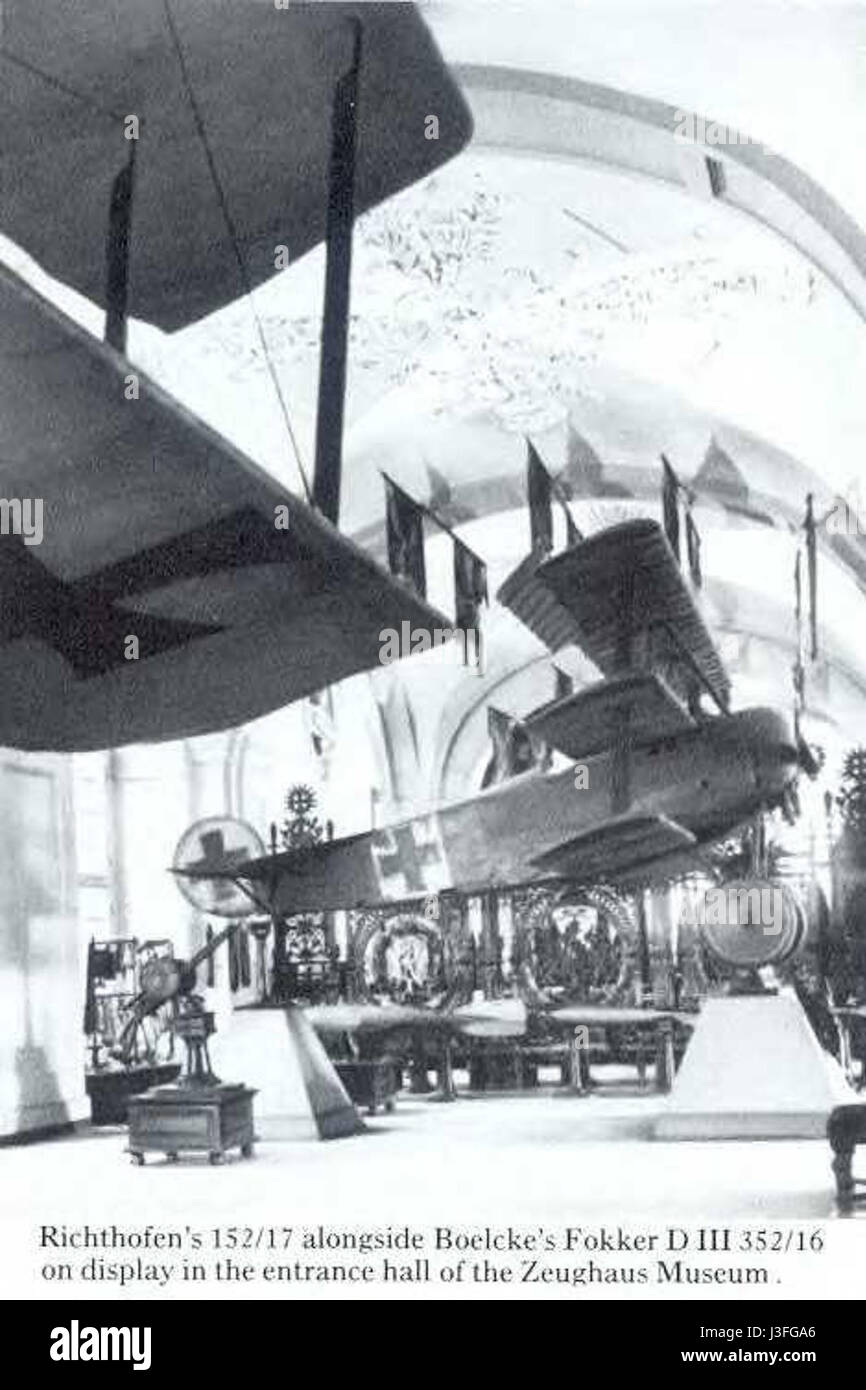 Fokker Dr.I an Drzeughaus (Museum) Stockfoto