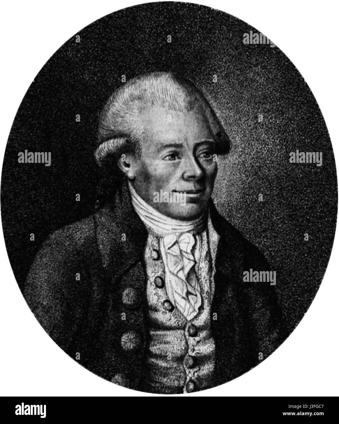 Georg Christoph Lichtenberg war ein deutscher Wissenschaftler und Satiriker, der für seine Beiträge zur Experimentalphysik und aufschlussreiche Kommentare bekannt war. Stockfoto