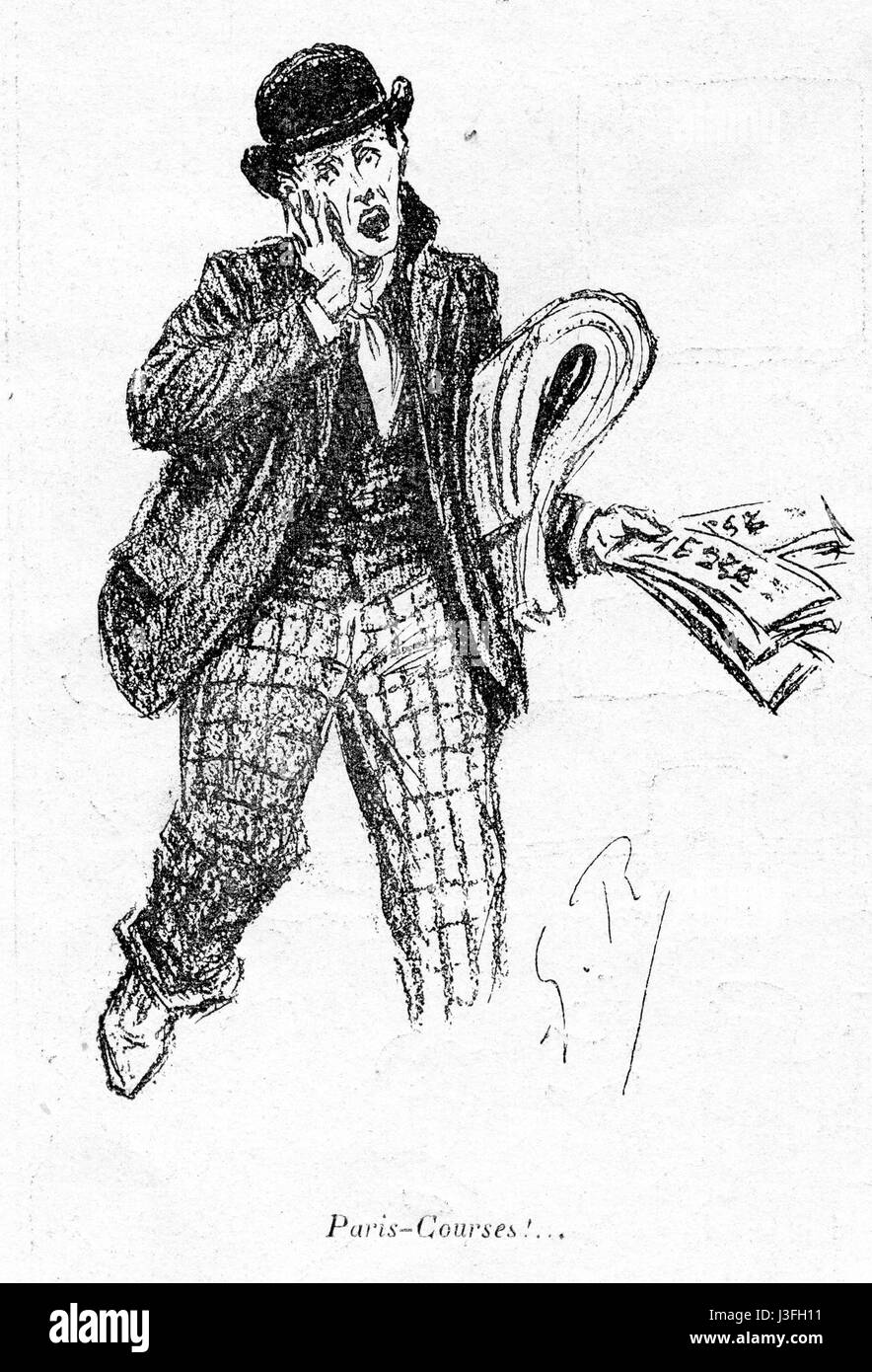 G. Redon (Paris En Plein Air, BUC, 1897) 02. Paris Kurse! Stockfoto