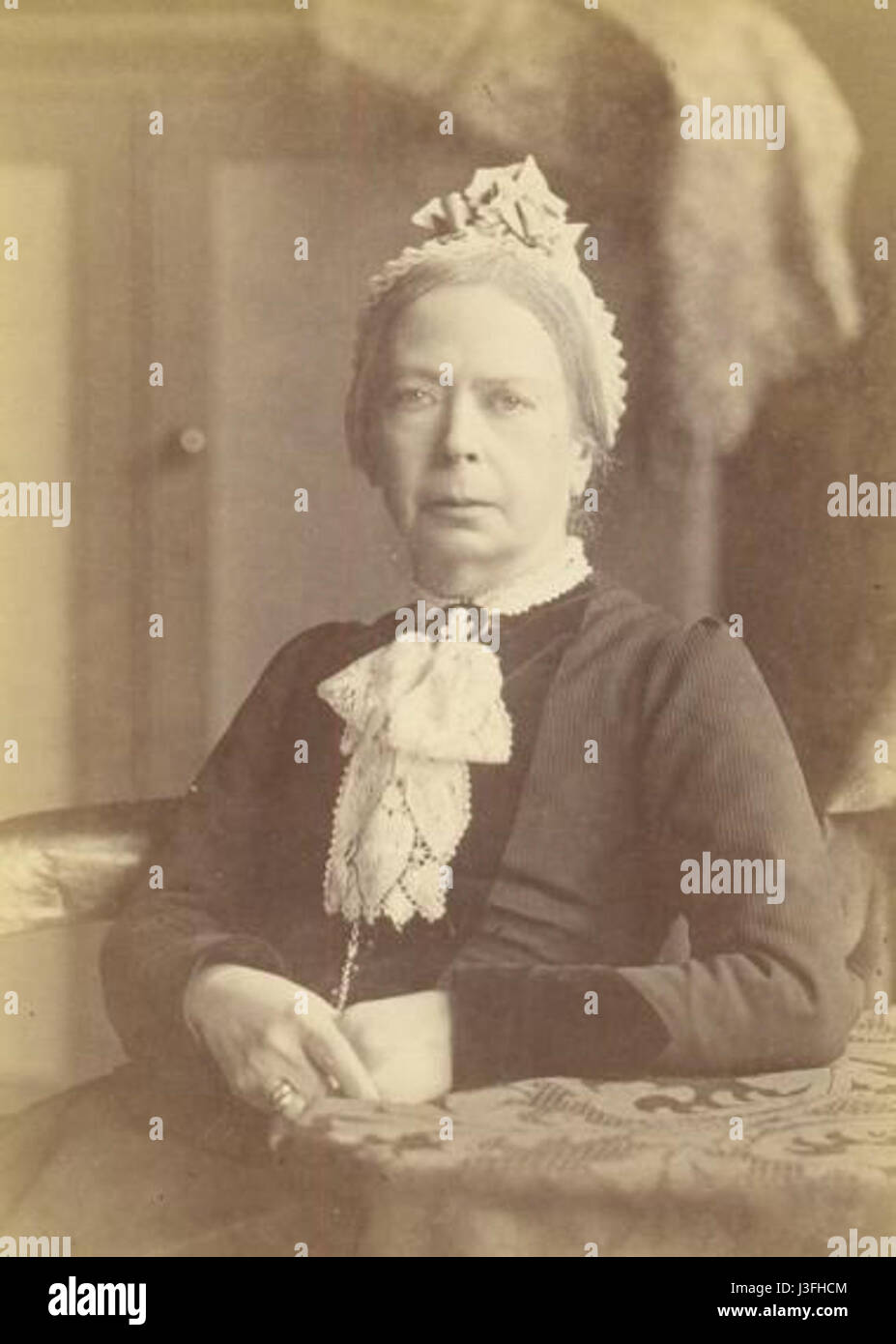 Frances Mary Buss war eine englische Pädagogin und eine Schlüsselfigur in der Entwicklung der Ausbildung womenâ im 19. Jahrhundert. Sie ist bekannt für die Gründung der North London Collegiate School, einer der ersten Schulen, die Frauen Hochschulbildung anbietet. Stockfoto