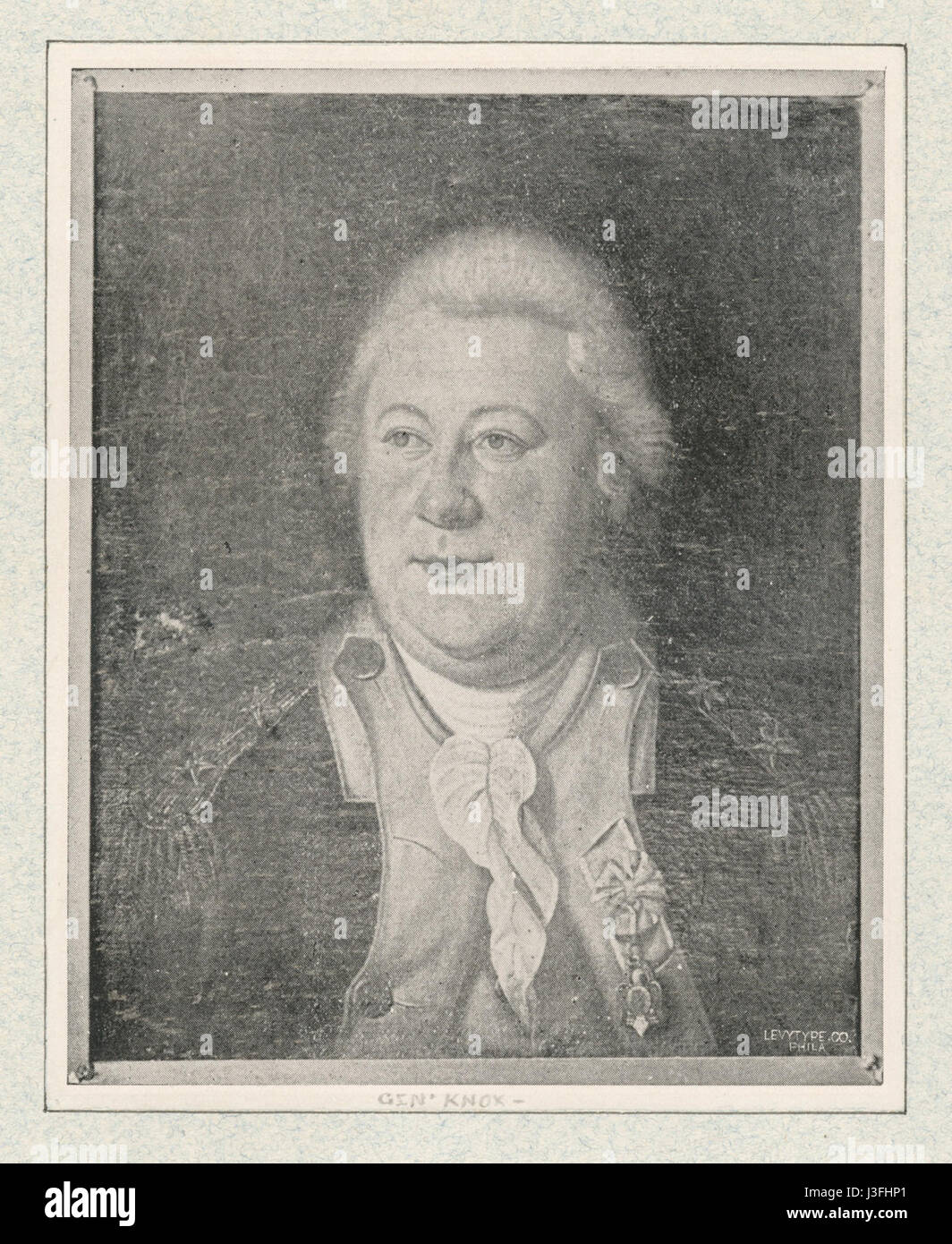 General Henry Knox war eine Schlüsselfigur der amerikanischen Revolution und der frühen US-Militärgeschichte. Seine Beiträge als erster Kriegsminister waren für die Entwicklung der US-Armee von entscheidender Bedeutung. Stockfoto