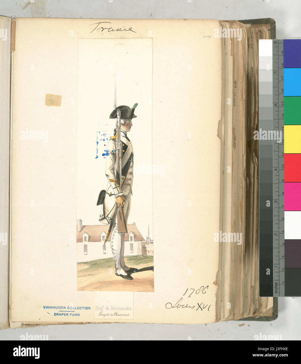 Dieser historische Bezug auf Frankreich zwischen 1786 und 1789 fängt eine entscheidende Periode in der französischen Geschichte ein, kurz vor dem Ausbruch der Französischen Revolution. Sie reflektiert die politischen und sozialen Bedingungen, die zur Revolution geführt haben. Stockfoto