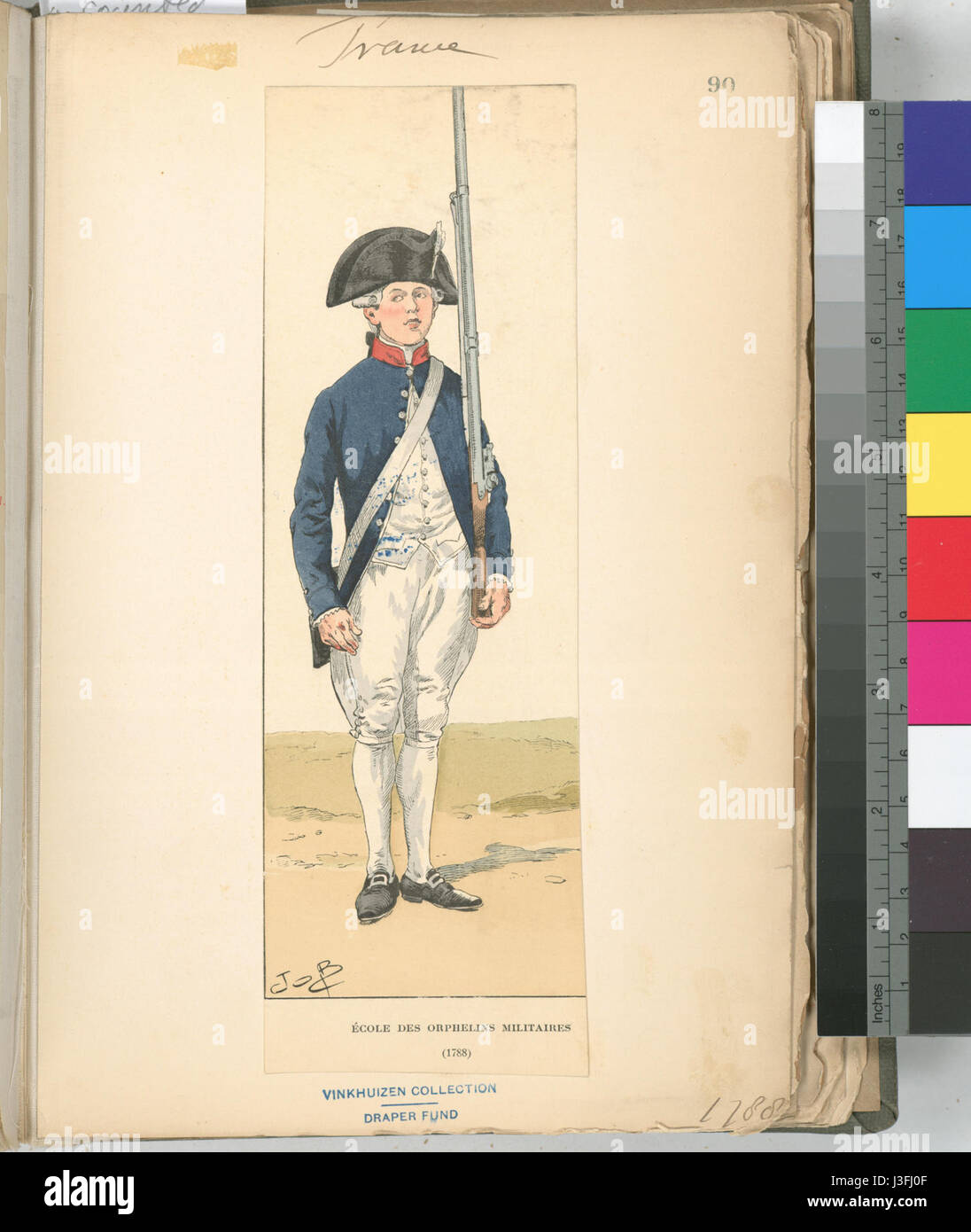 Dieses historische Bild zeigt das Wesen Frankreichs im späten 18. Jahrhundert, insbesondere von 1786 bis 1789, einer Zeit vor der Französischen Revolution. Sie spiegelt das soziale, politische und kulturelle Klima der damaligen Zeit wider. Stockfoto