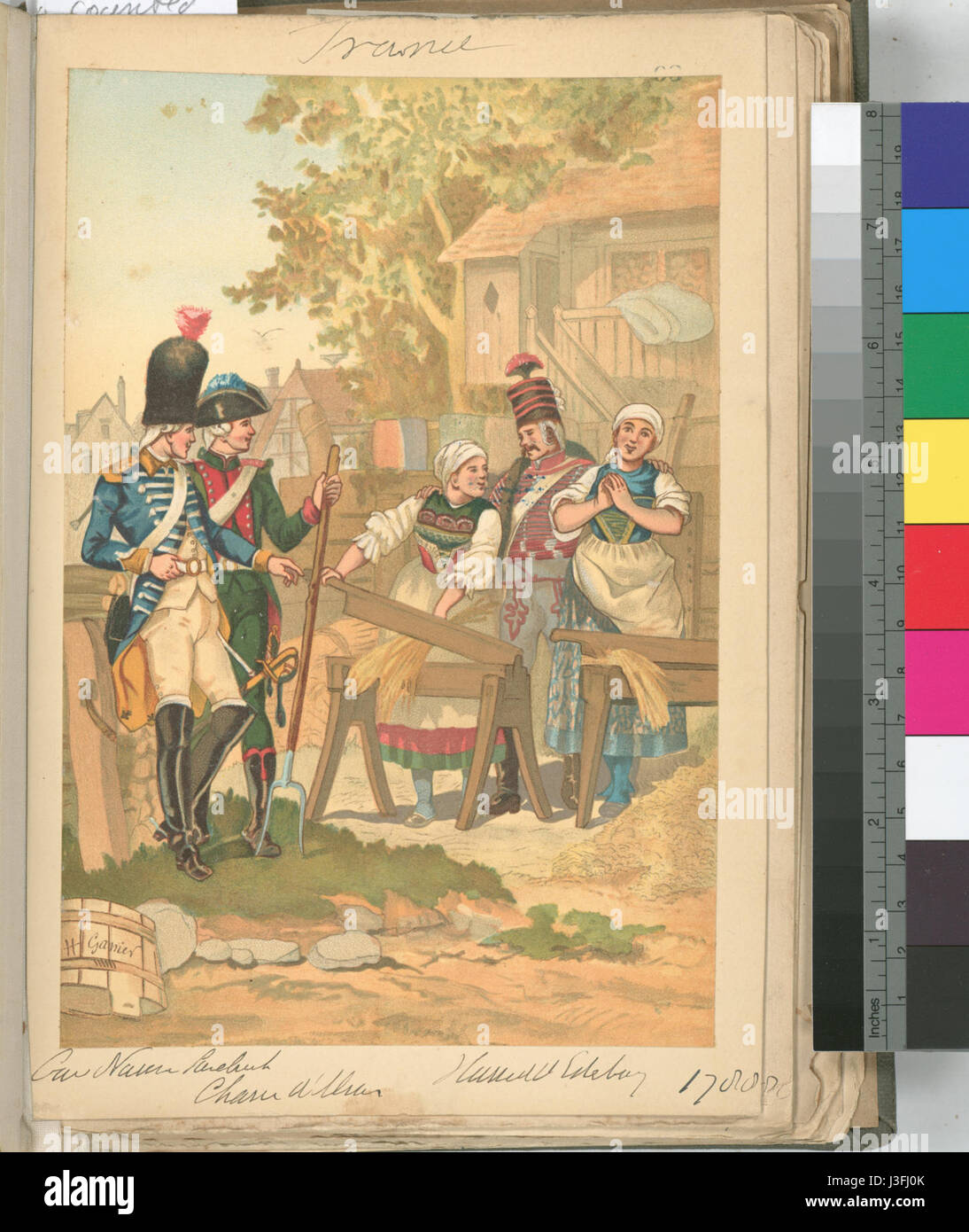 Es handelt sich um ein historisches Dokument oder Buch, das sich auf Frankreich im späten 18. Jahrhundert, insbesondere auf die Zeit von 1786 bis 1789, konzentriert und die Ereignisse, die zur Französischen Revolution führten, sowie bedeutende gesellschaftliche und politische Veränderungen behandelt. Stockfoto