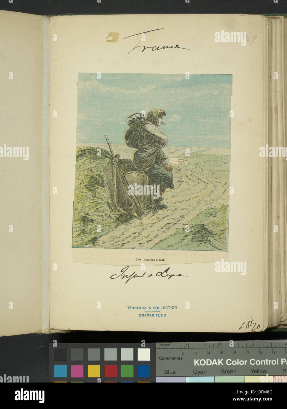 Dieser Titel bezieht sich auf ein historisches Dokument oder Bild aus Frankreich von 1870, wahrscheinlich aus der Zeit des Deutsch-Französischen Krieges. Das Jahr markierte eine Periode politischer und militärischer Umwälzungen in Frankreich, die zum Fall Napoleons III. Und zur Gründung der Dritten Republik führten. Stockfoto