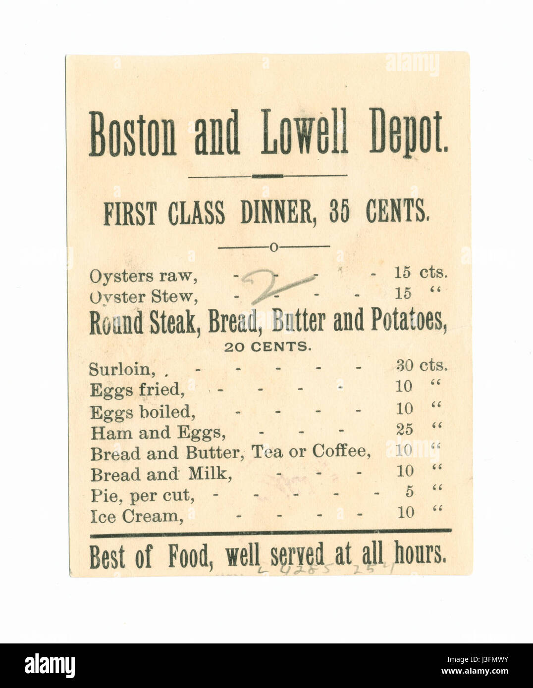 Diese Sammlung von fünf Farbkarten, die aus der Werbung für Gargling Oil Liniment, c. Bravo! Stammen, stellt eine visuelle Darstellung der Vermarktung von Arzneimitteln aus dem 19. Jahrhundert dar. Stockfoto