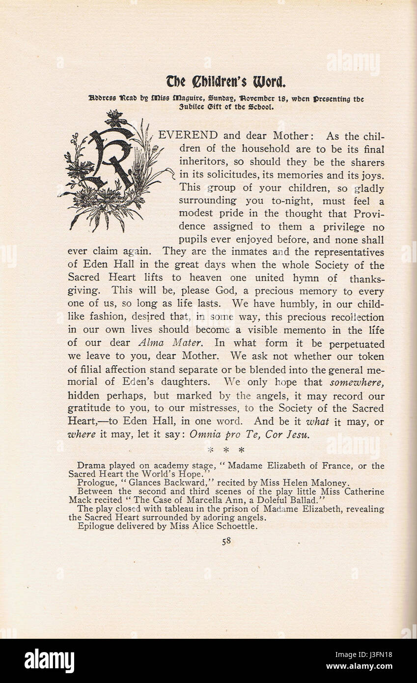 „For Remembrance“, herausgegeben von Agnes Repplier, ist eine Sammlung von Essays, die verschiedene Aspekte des Lebens und der menschlichen Erfahrung reflektieren. Repplierâ Arbeit beschäftigt sich oft mit Themen wie Erinnerung, Geschichte und Reflexion und bietet durchdachte Kommentare über die menschliche Situation. Stockfoto