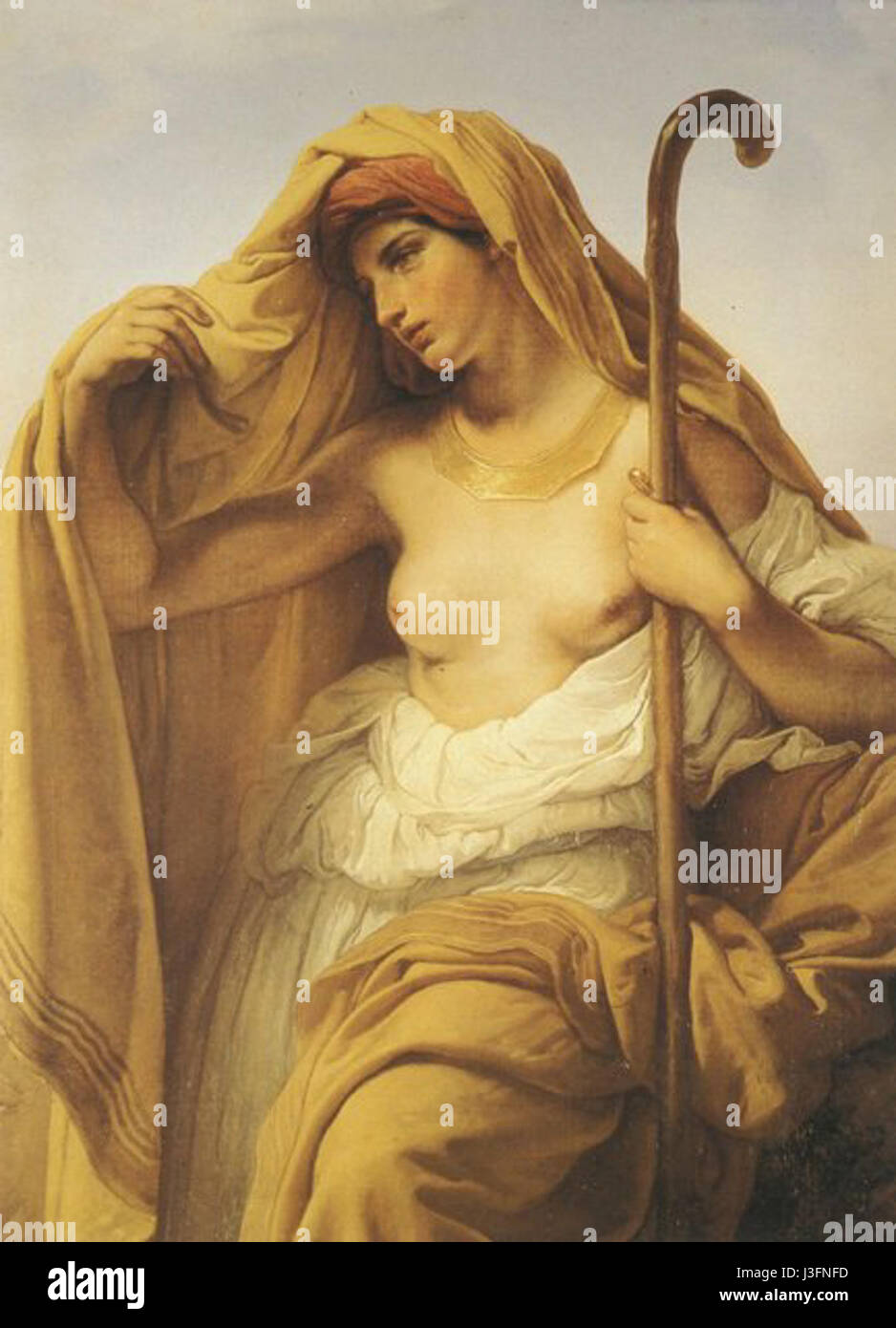 Francesco Hayez’ Gemälde „Tamar von Juda“ aus dem Jahr 1847 zeigt eine biblische Szene aus dem Buch Genesis. Bekannt für seine emotionale Intensität und dramatische Darstellung, zeigt das Gemälde Hayez's Meisterschaft bei der Darstellung historischer und religiöser Themen im romantischen Stil. Stockfoto