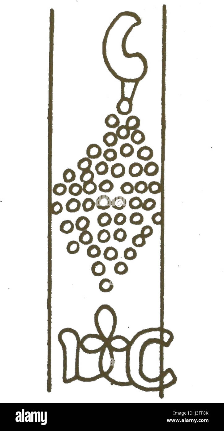 Filigrane Rosine Quatre Feuille IC 07859 Stockfoto