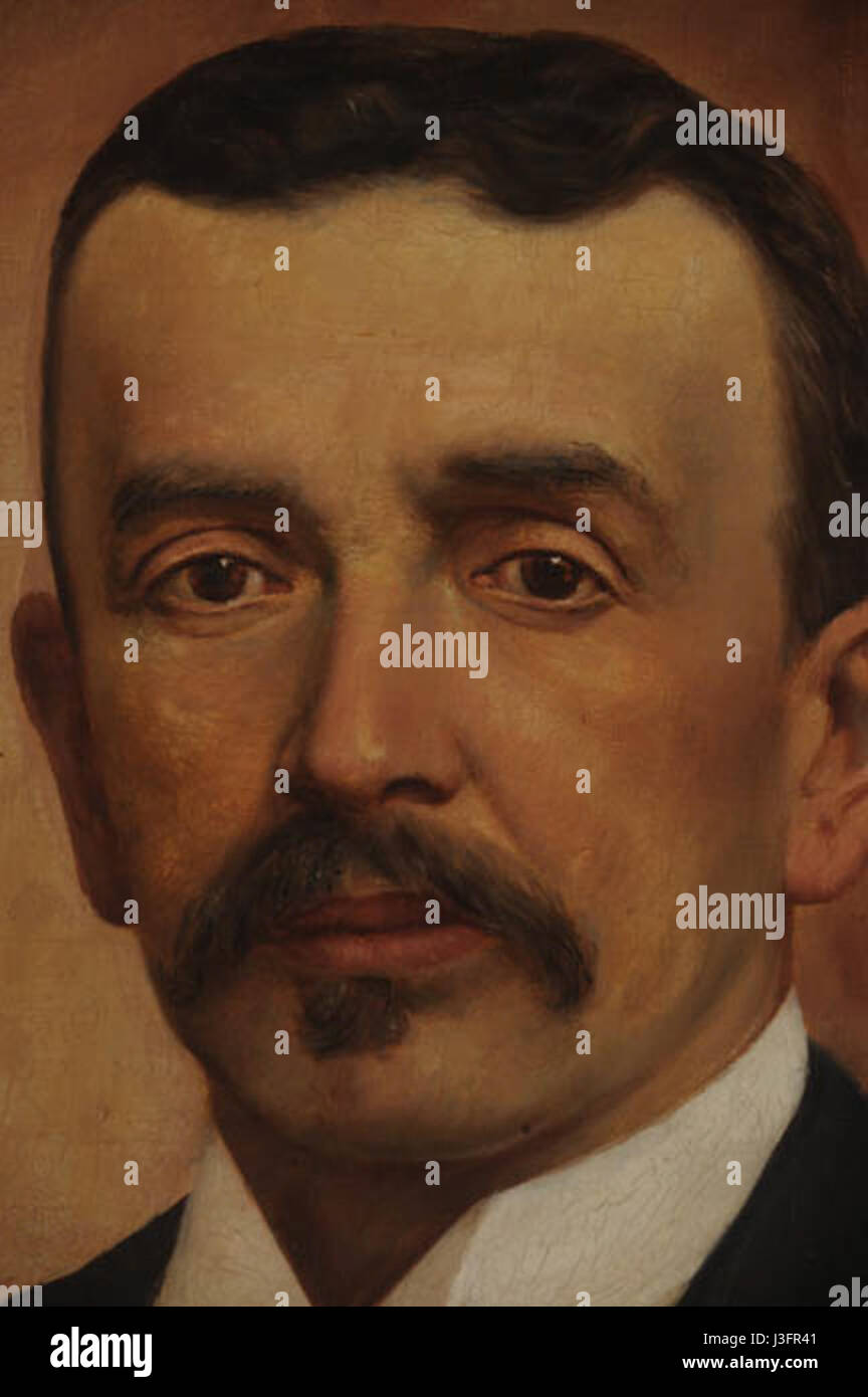 Dieses detaillierte Porträt von Federico Errazuriz zeigt den künstlerischen Stil und kulturellen Kontext der Epoche. Errazuriz war eine bemerkenswerte Figur in der südamerikanischen Kunst des 19. Jahrhunderts, bekannt für seine Beiträge zur visuellen Kultur. Stockfoto