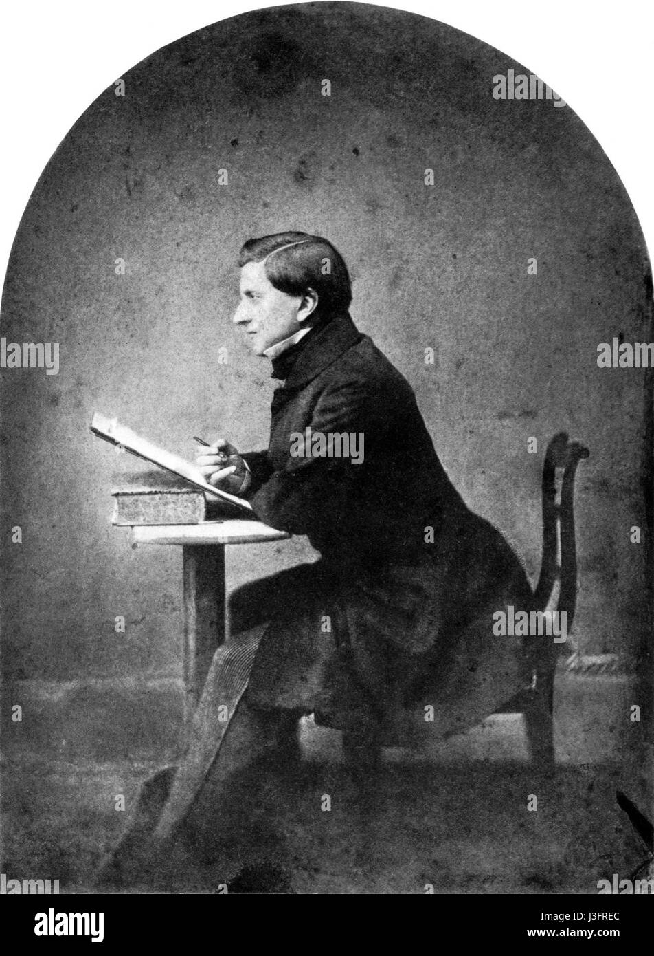 Das um 1848 entstandene Porträt von Carl Theodor Reiffenstein zeigt Fritz und Julie Vogel und zeigt den künstlerischen Stil des Porträts des 19. Jahrhunderts. Das Werk erfasst die detaillierte Ähnlichkeit und Persönlichkeit der Subjekte und spiegelt die Kultur und Werte der Zeit wider. Stockfoto