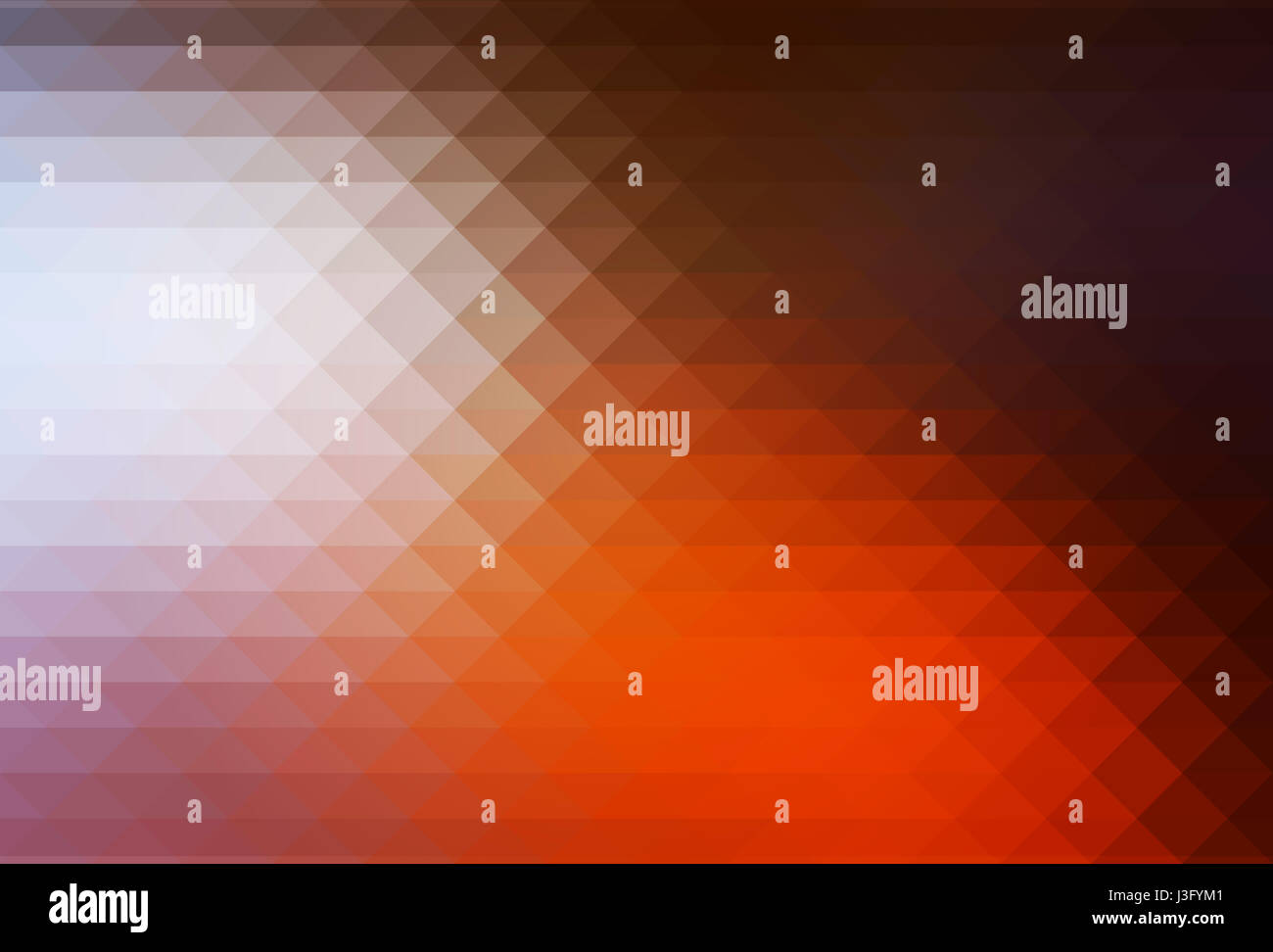 Braun orange weißen abstrakten geometrischen Hintergrund mit Reihen von Dreiecken Stockfoto