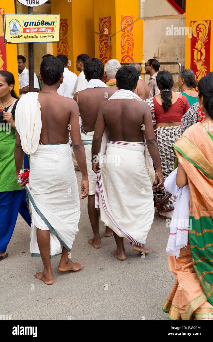 Rameswaram, Tamil Nadu, Indien - 25. Mai 2014. Vollständigen Bericht über Rameswaram Pilgerfahrt, Religion religiöse Stadt Rituale Stockfoto