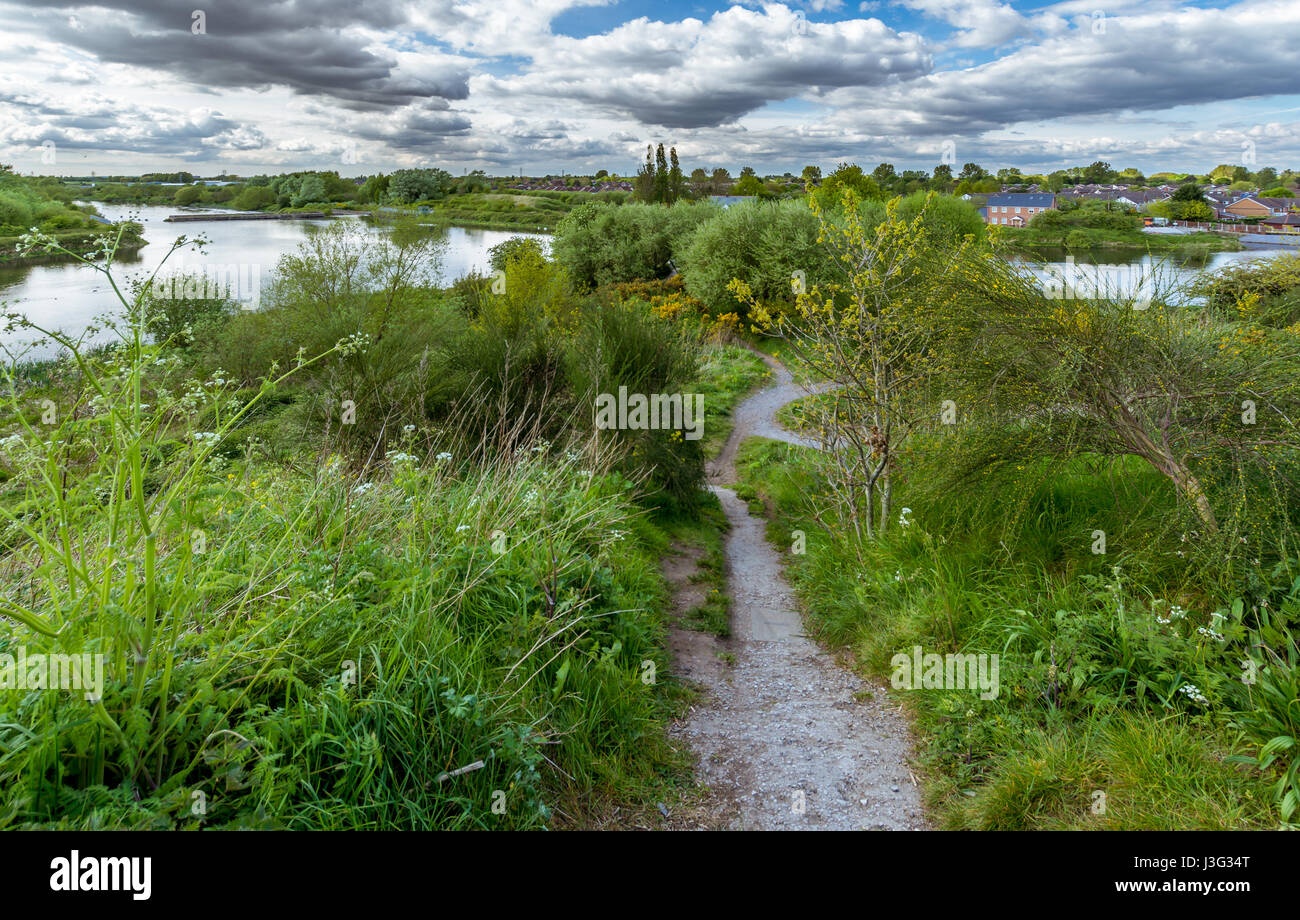 Ein Blick auf Woolston Augen in Warrington Stockfoto