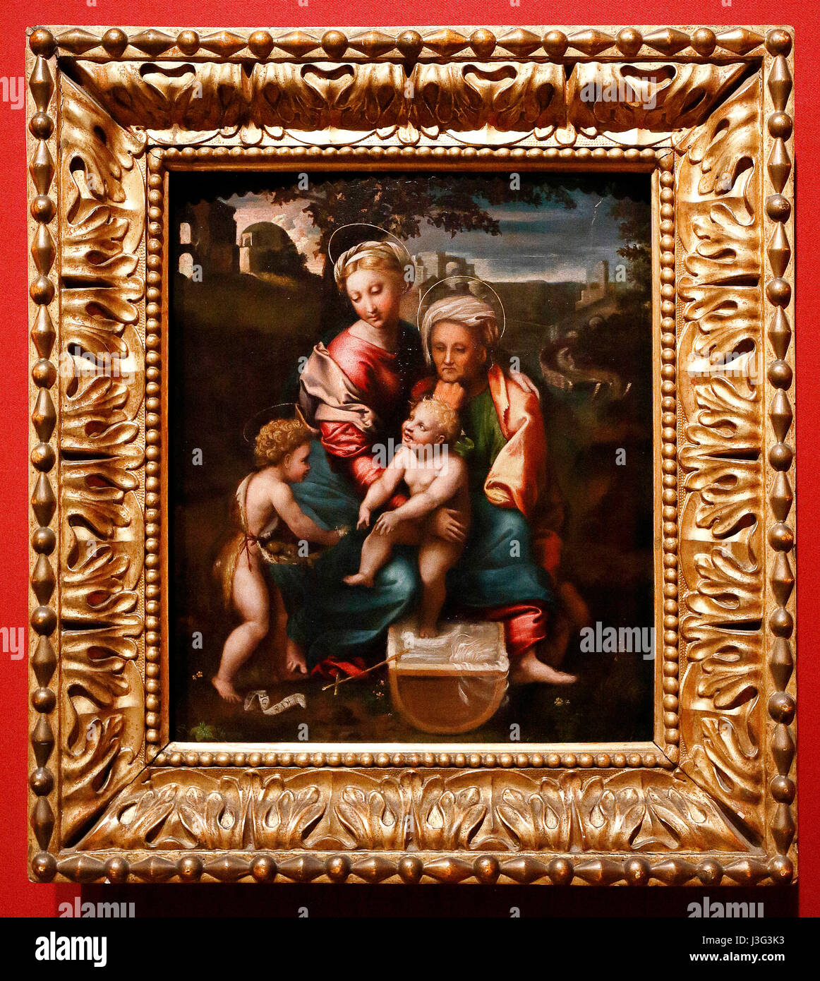 Giulio romano madonna col bambino Fotos und Bildmaterial in hoher