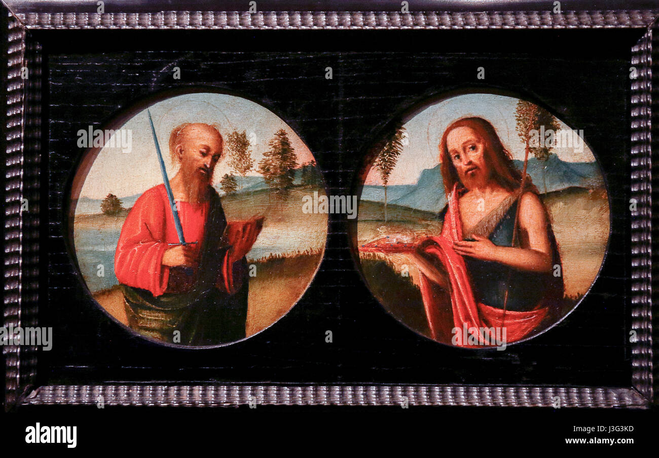 Urbino: Show Renaissance Geheimnis: Giovanni Battista Benvenuti: Saint Paul und St. Johannes der Täufer Stockfoto