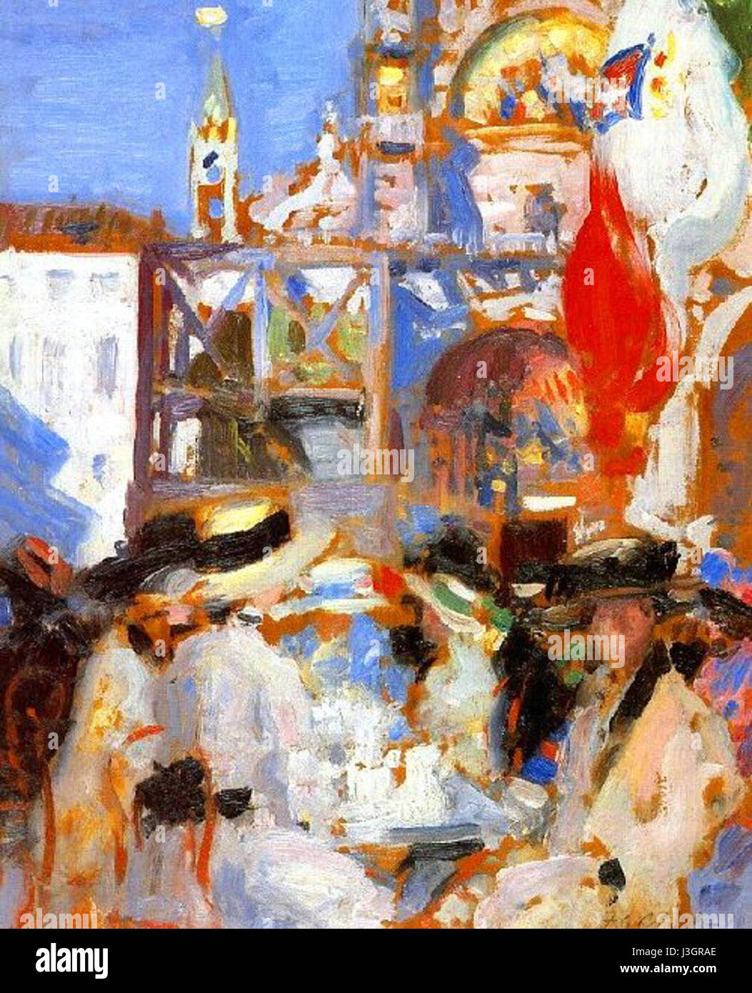F Cadell Florians Cafe Venedig Stockfoto