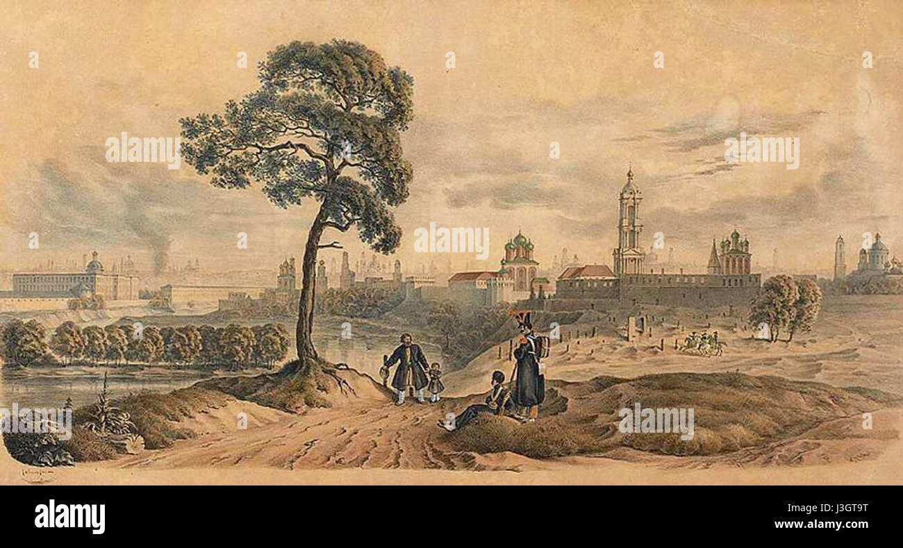 Dieser Titel bezieht sich auf ein Werk oder eine Darstellung von Faber du Faur, in der Moskau 1812 dargestellt wurde. Das Kunstwerk oder die Darstellung stellen wahrscheinlich die Ereignisse rund um die Napoleonische Invasion Russlands in diesem Jahr dar. Stockfoto