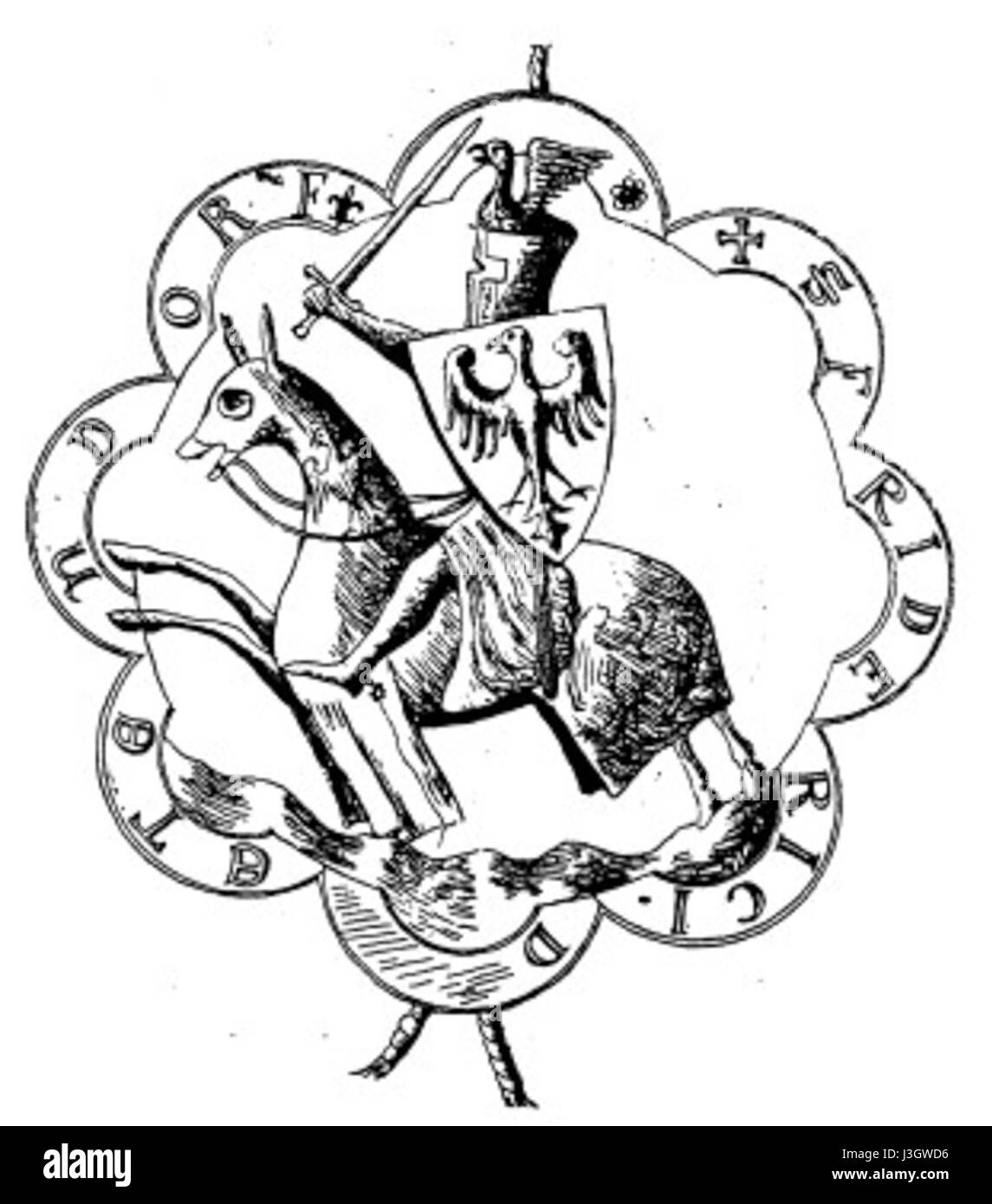 Friedrich von Etendorf war eine bemerkenswerte Persönlichkeit in der Geschichte, die möglicherweise mit dem deutschen Adel oder bedeutenden historischen Ereignissen in Verbindung gebracht wurde. Details seiner Beiträge und seines Lebens bleiben ein Thema von historischem Interesse. Stockfoto