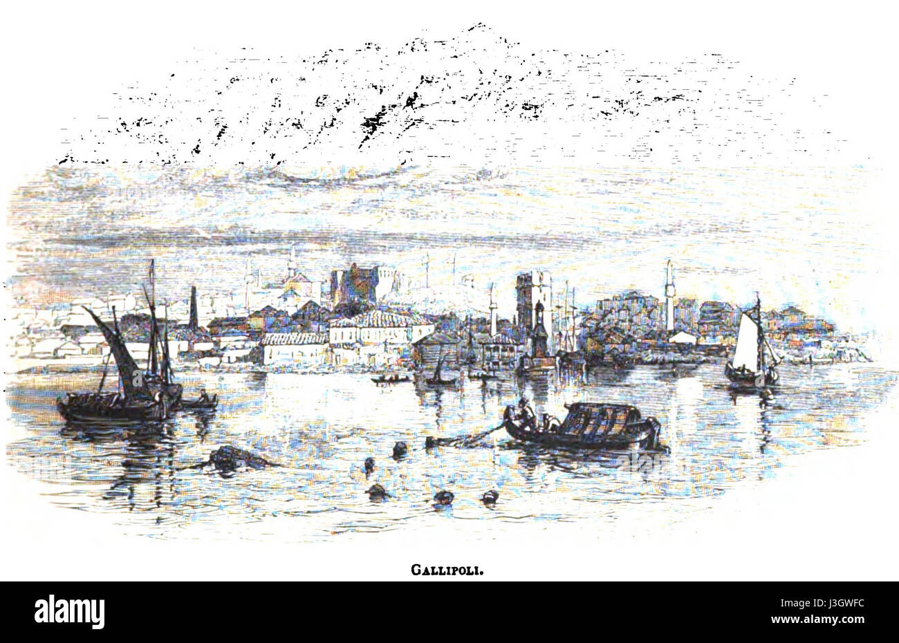 Dieser Titel bezieht sich auf eine Bildgeschichte von George Dodd, die sich auf den Gallipoli-Feldzug und den Russischen Krieg von 1854–1856 konzentriert, mit Illustrationen, die wichtige Ereignisse beschreiben. Stockfoto