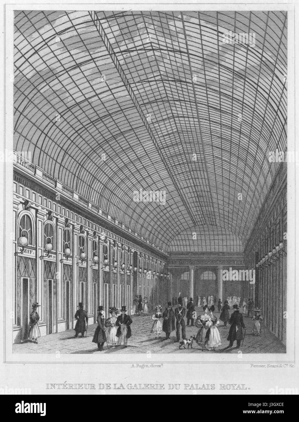 Galerie des Palais Royal Interieurs, 1831 Stockfoto