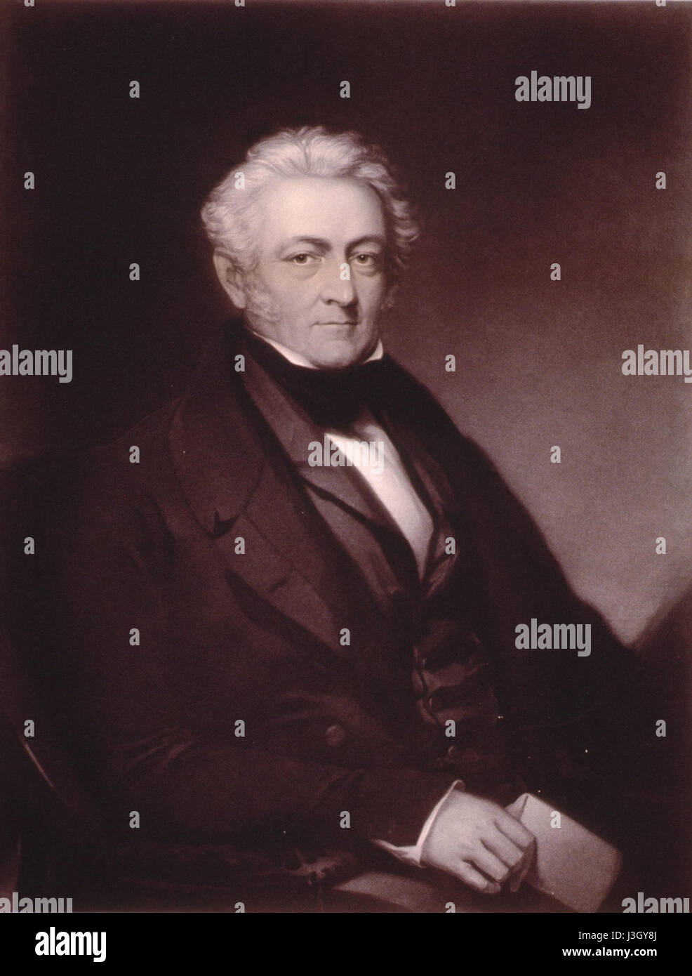 George James Guthrie war eine bedeutende historische Persönlichkeit, wahrscheinlich in den medizinischen oder wissenschaftlichen Bereichen, bekannt für seine Beiträge zur Gesundheit oder Gesellschaft während seiner Ära. Stockfoto